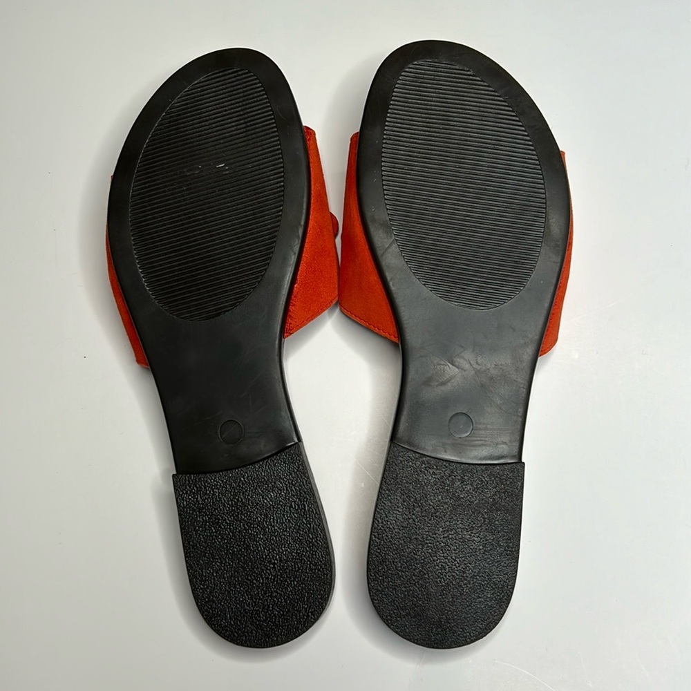 Mariella | Suede Leather 3D Floral Appliqué/Cutouts Persimmon‎ Orange Siz… - Picture 5 of 15